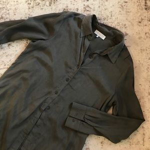 Long sleeve button up T-shirt dress!